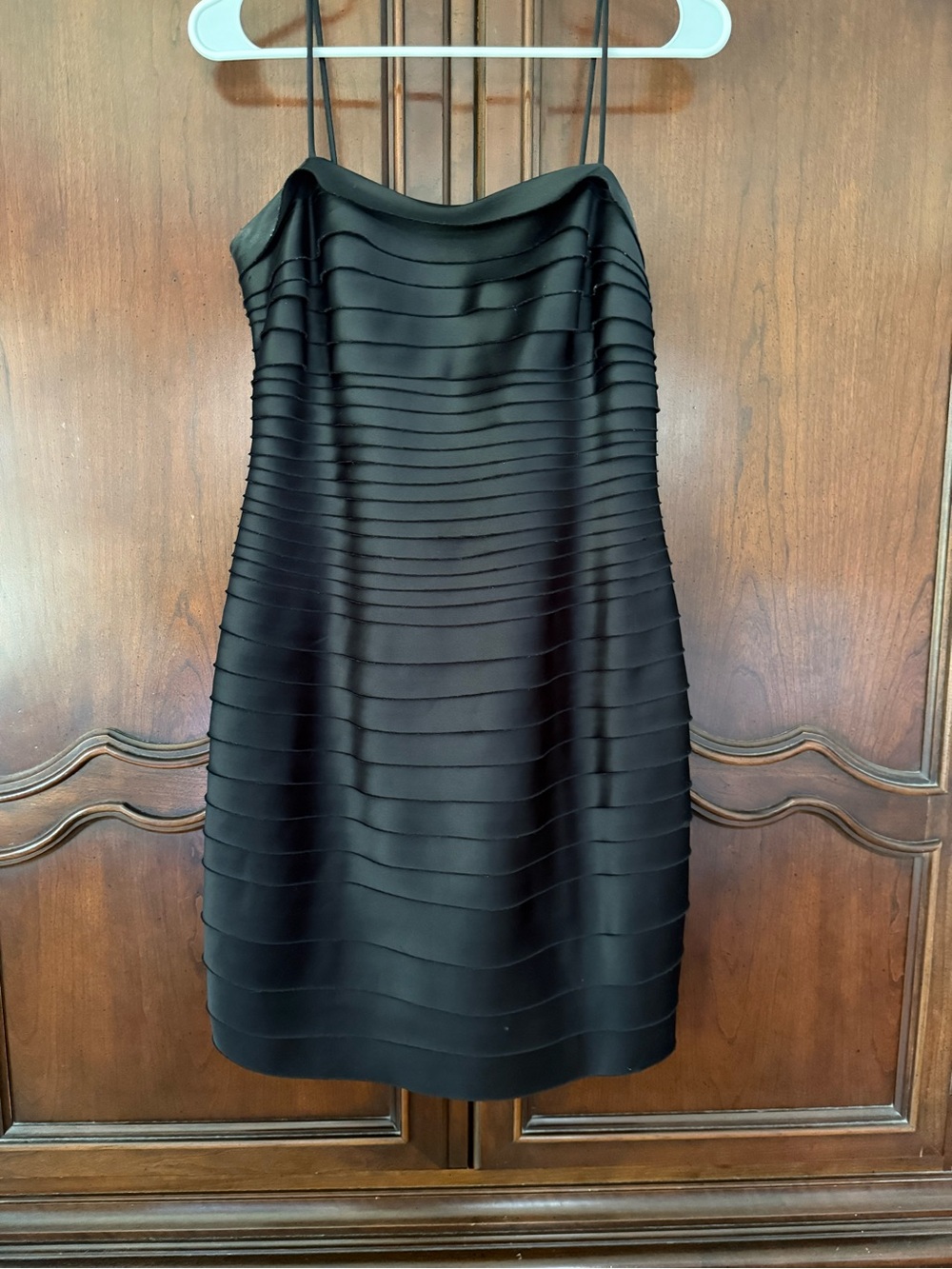 JS Collections Black Bandage Sheath Dress Size 6 Spaghetti Strap Cocktail Dress